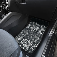 Black Hawaiian Tapa Tribal Hibiscus Car Mats LT9 - Polynesian Pride