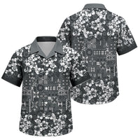 Black Hawaiian Tapa Tribal Hibiscus Family Matching Puletasi and Hawaiian Shirt LT9 Son's Shirt Black - Polynesian Pride