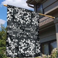 Black Hawaiian Tapa Tribal Hibiscus Garden Flag LT9 - Polynesian Pride