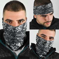 Black Hawaiian Tapa Tribal Hibiscus Neck Gaiter LT9 - Polynesian Pride