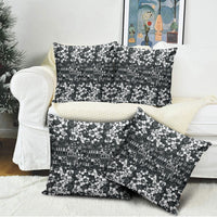 Black Hawaiian Tapa Tribal Hibiscus Pillow Cover LT9 - Polynesian Pride