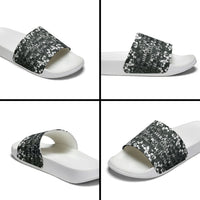 Black Hawaiian Tapa Tribal Hibiscus Slide Sandals LT9 - Polynesian Pride