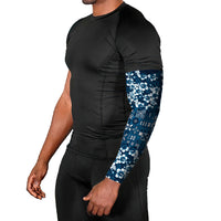 Blue Hawaiian Tapa Tribal Hibiscus Arm Sleeves LT9 - Polynesian Pride