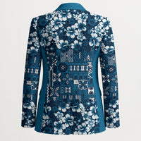 Blue Hawaiian Tapa Tribal Hibiscus Blazer LT9 - Polynesian Pride