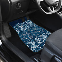 Blue Hawaiian Tapa Tribal Hibiscus Car Mats LT9 - Polynesian Pride