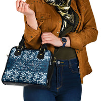 Blue Hawaiian Tapa Tribal Hibiscus Shoulder Handbag LT9 - Polynesian Pride