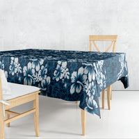 Blue Hawaiian Tapa Tribal Hibiscus Tablecloth LT9 - Polynesian Pride