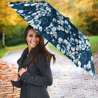 Blue Hawaiian Tapa Tribal Hibiscus Umbrella LT9 - Polynesian Pride