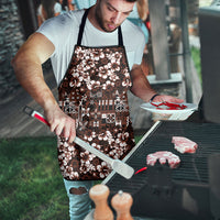 Burgundy Hawaiian Tapa Tribal Hibiscus Apron LT9 - Polynesian Pride