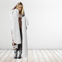 Burgundy Hawaiian Tapa Tribal Hibiscus Hooded Blanket LT9 - Polynesian Pride