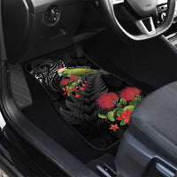 Meri Kirihimete Kakapo Car Mats Black Silver Fern Christmas Vibe