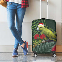 Meri Kirihimete Kakapo Luggage Cover Green Silver Fern Christmas Vibe LT9 - Polynesian Pride