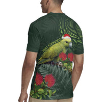 Meri Kirihimete Kakapo Rugby Jersey Green Silver Fern Christmas Vibe