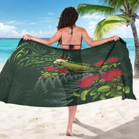 Meri Kirihimete Kakapo Sarong Green Silver Fern Christmas Vibe