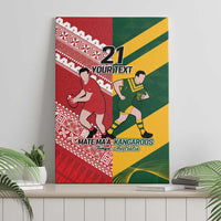 Australia-Tonga Rugby Pacific Custom Canvas Wall Art The Kangaroos and Mate Ma'a Tonga
