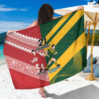 Australia-Tonga Rugby Pacific Custom Sarong The Kangaroos and Mate Ma'a Tonga