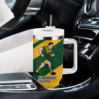 Australia-Tonga Rugby Pacific Custom Tumbler With Handle The Kangaroos and Mate Ma'a Tonga