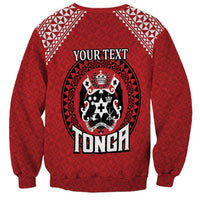 Tonga Rugby XIII Custom Sweatshirt Mate Ma'a Tonga with Ngatu Pattern