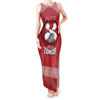 Tonga Rugby XIII Custom Tank Maxi Dress Mate Ma'a Tonga with Ngatu Pattern