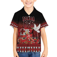 Custom Tonga 676 Haamonga a Maui Kid Hawaiian Shirt Tongan Sipi Tau Unique Dance LT9 Kid Red - Polynesian Pride