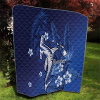Personalized Hawaiian Maori Hammerhead Shark Quilt Polu Plumeria LT9 - Polynesian Pride