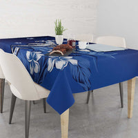 Personalized Hawaiian Maori Hammerhead Shark Tablecloth Polu Plumeria LT9 - Polynesian Pride