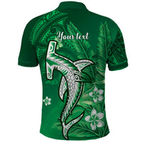 Personalized Hawaiian Maori Hammerhead Shark Polo Shirt Omaomao Plumeria LT9 - Polynesian Pride