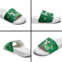 Personalized Hawaiian Maori Hammerhead Shark Slide Sandals Omaomao Plumeria LT9 - Polynesian Pride