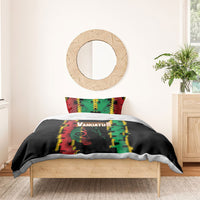 Vanuatu 46th Year Anniversary Bedding Set Tamtam Slit Drums Long God Yumi Stanap