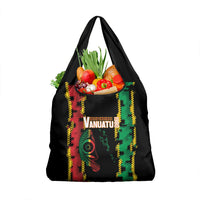 Vanuatu 46th Year Anniversary Grocery Bag Tamtam Slit Drums Long God Yumi Stanap
