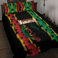 Vanuatu 46th Year Anniversary Quilt Bed Set Tamtam Slit Drums Long God Yumi Stanap