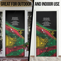 Vanuatu 46th Year Anniversary Door Cover Vintage Grunge Vanuatu Flag Heritage