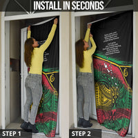 Vanuatu 46th Year Anniversary Door Cover Vintage Grunge Vanuatu Flag Heritage