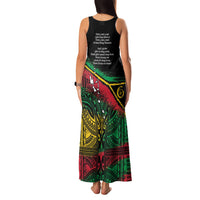Vanuatu 46th Year Anniversary Family Matching Tank Maxi Dress and Hawaiian Shirt Vintage Grunge Vanuatu Flag Heritage