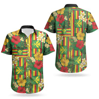 Hawaii Kanaka Maoli Hibiscus Couples Matching Off Shoulder Maxi Dress and Hawaiian Shirt Hawaiian Flag Motif LT9 - Polynesian Pride