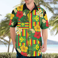 Hawaii Kanaka Maoli Hibiscus Hawaiian Shirt Hawaiian Flag Motif