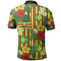 Hawaii Kanaka Maoli Hibiscus Polo Shirt Hawaiian Flag Motif LT9 - Polynesian Pride