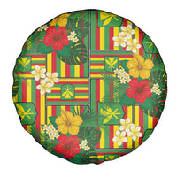 Hawaii Kanaka Maoli Hibiscus Spare Tire Cover Hawaiian Flag Motif
