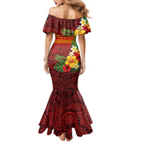 Hawaii Ku Kia'i Mauna Personalized Mermaid Dress Hibiscus Kakau Pattern LT9 - Polynesian Pride