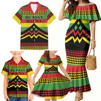 Hawaii Ku Kia'i Mauna Personalized Family Matching Mermaid Dress and Hawaiian Shirt Hawaiian Kanaka Maoli Motif LT9 - Polynesian Pride