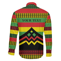 Hawaii Ku Kia'i Mauna Personalized Family Matching Off The Shoulder Long Sleeve Dress and Hawaiian Shirt Hawaiian Kanaka Maoli Motif LT9 Son's Shirt Green - Polynesian Pride