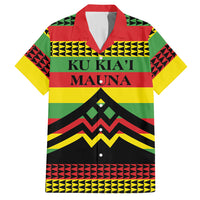 Hawaii Ku Kia'i Mauna Personalized Hawaiian Shirt Hawaiian Kanaka Maoli Motif LT9 Green - Polynesian Pride