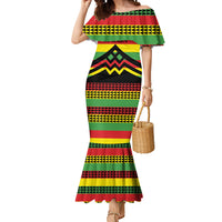 Hawaii Ku Kia'i Mauna Personalized Mermaid Dress Hawaiian Kanaka Maoli Motif LT9 Women Green - Polynesian Pride
