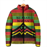 Hawaii Ku Kia'i Mauna Personalized Padded Jacket Hawaiian Kanaka Maoli Motif