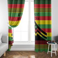 Hawaii Ku Kia'i Mauna Window Curtain Hawaiian Kanaka Maoli Motif