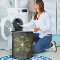 Hawaii Ohia Lehua Squares Laundry Basket Hawaiian Quilt Inspired Floral Pattern