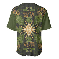 Hawaii Ohia Lehua Squares Baseball Jersey Hawaiian Quilt Inspired Floral Pattern