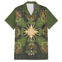 Hawaii Ohia Lehua Squares Hawaiian Shirt Hawaiian Quilt Inspired Floral Pattern LT9 Green - Polynesian Pride