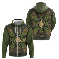 Hawaii Ohia Lehua Squares Zip Hoodie Hawaiian Quilt Inspired Floral Pattern LT9 - Polynesian Pride