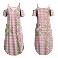 Akala Hamele Hawai'i Palaka Squares Maile Leaf Couples Matching Summer Maxi Dress and Hawaiian Shirt Flowers Hawaiian Quilt Patterns
